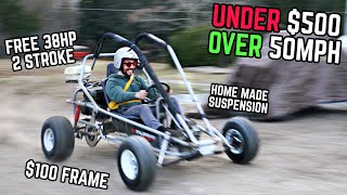 2 Stroke 440cc Budget Cross Kart First Send + Top Speed Run!