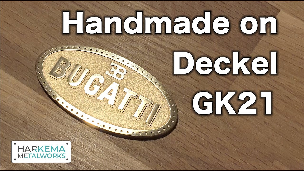 Making a Bugatti Logo on Deckel GK21 Pantograph Mill - YouTube