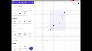 Lineare Regression (Klasse 8) mit Geogebra-App