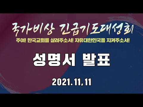 국가비상긴급기도대성회 성명서