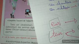 projet 1 séquence 2 (5AP) le féminin des noms en: eur _ teur ➕ des exercices c'est important ♥