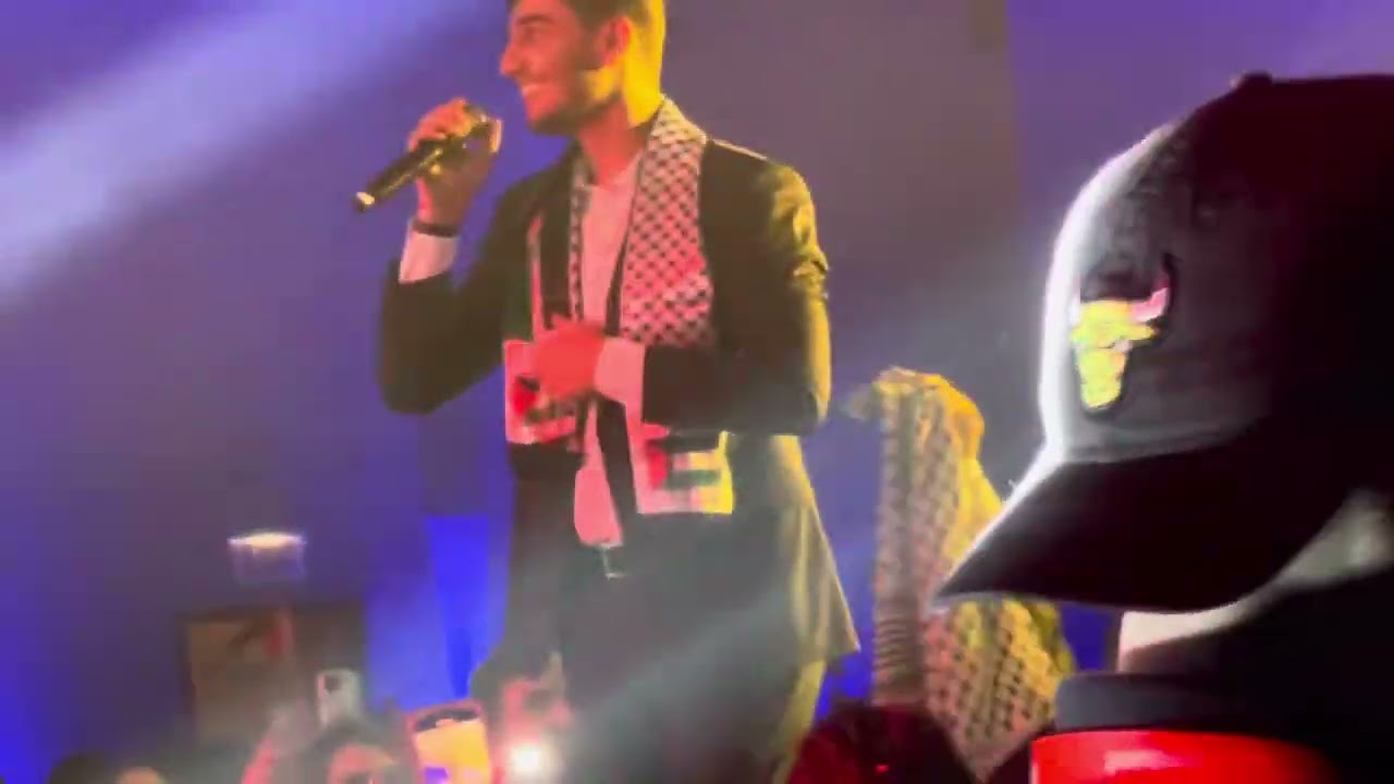 Mohammad Assaf performing “Dammi Falastini” at the Chicago Ramallah Convention, June 30, 2023.