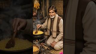 Amitabh Frying Corn in a Traditional Clay Oven | Rustic Village Cooking#ai #shorts #viral #trending