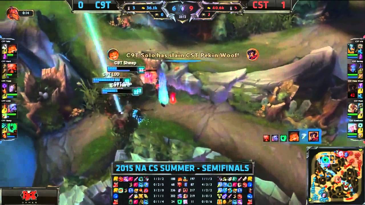 CST vs C9T NA Chellenger series Summer Split 2015 Playoffs Team Coast vs Cloud9 Tempest game 2 highl