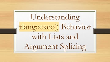 Understanding rlang::exec() Behavior with Lists and Argument Splicing