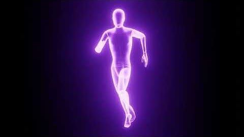 4K Hologram Running Figure | Free Footage