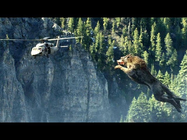 Giant Wolf Attack Scene - Wolf vs Helicopter - Rampage (2018) Movie Clip HD class=