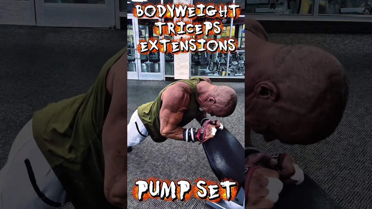 BODYWEIGHT TRICEP EXTENSIONS FOR THAT FINISHING PUMP OF THE TRICEPS #pump #workout #motivation