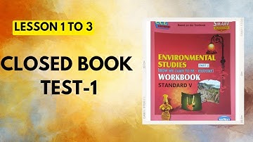 Std 5|Lesson 1 to 3|Closed book test-1|EVS2 Workbook Question Answers|