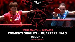 FULL MATCH | WANG Manyu vs Mima ITO | WS QF | #SingaporeSmash 2024