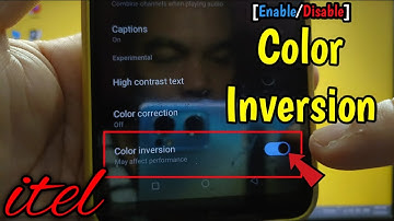 How to enable or disable color inversion on itel S15