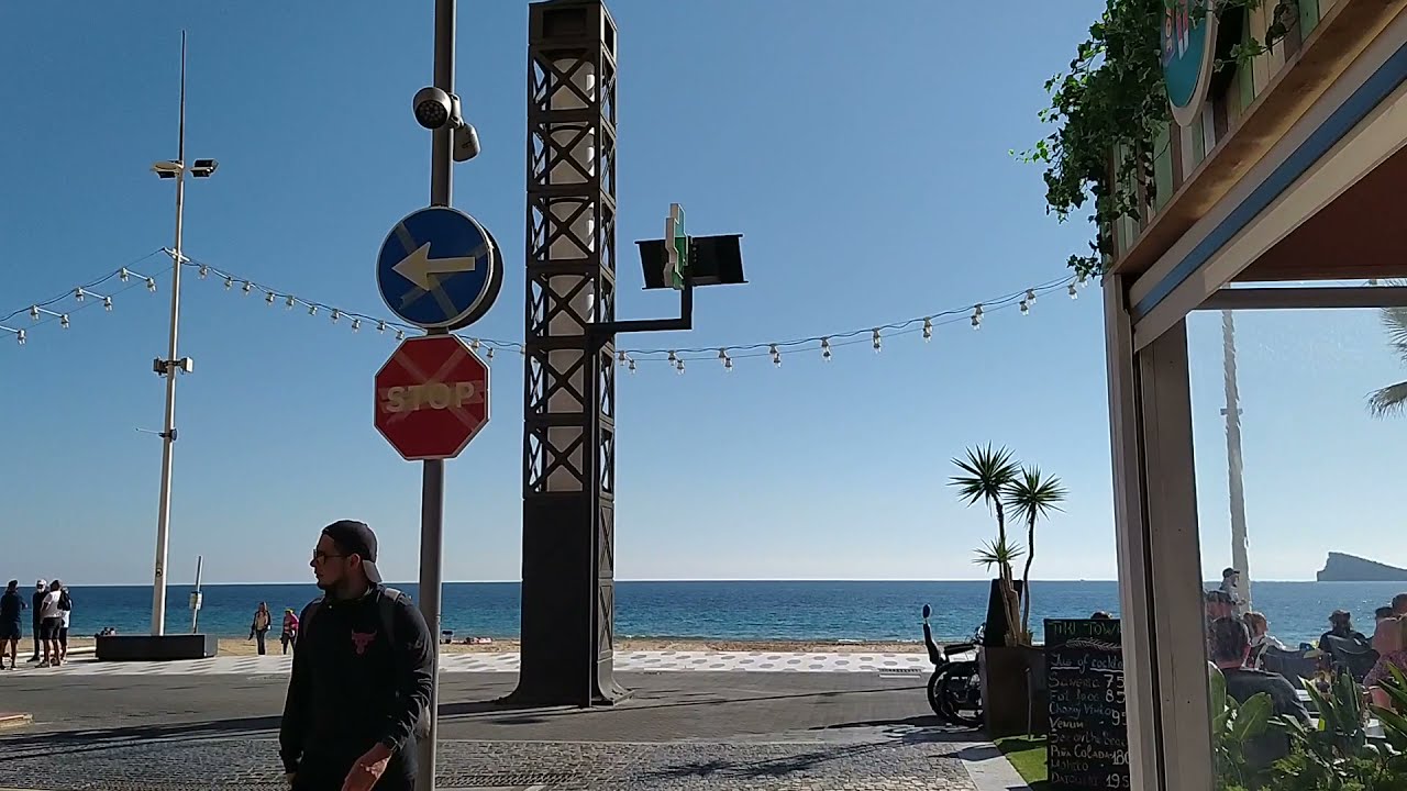 Benidorm streets lookung busy
