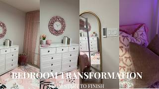 BEDROOM TRANSFORMTION | FROM START TO FINISH | PINK ROOM EDITION