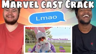 Marvel cast on crack for ALMOST 8 minutes REACTION