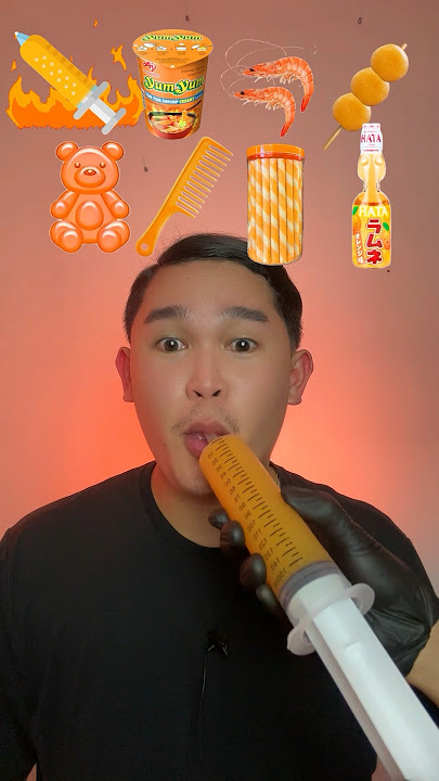 Random Orange Food Mukbang 🤪✨