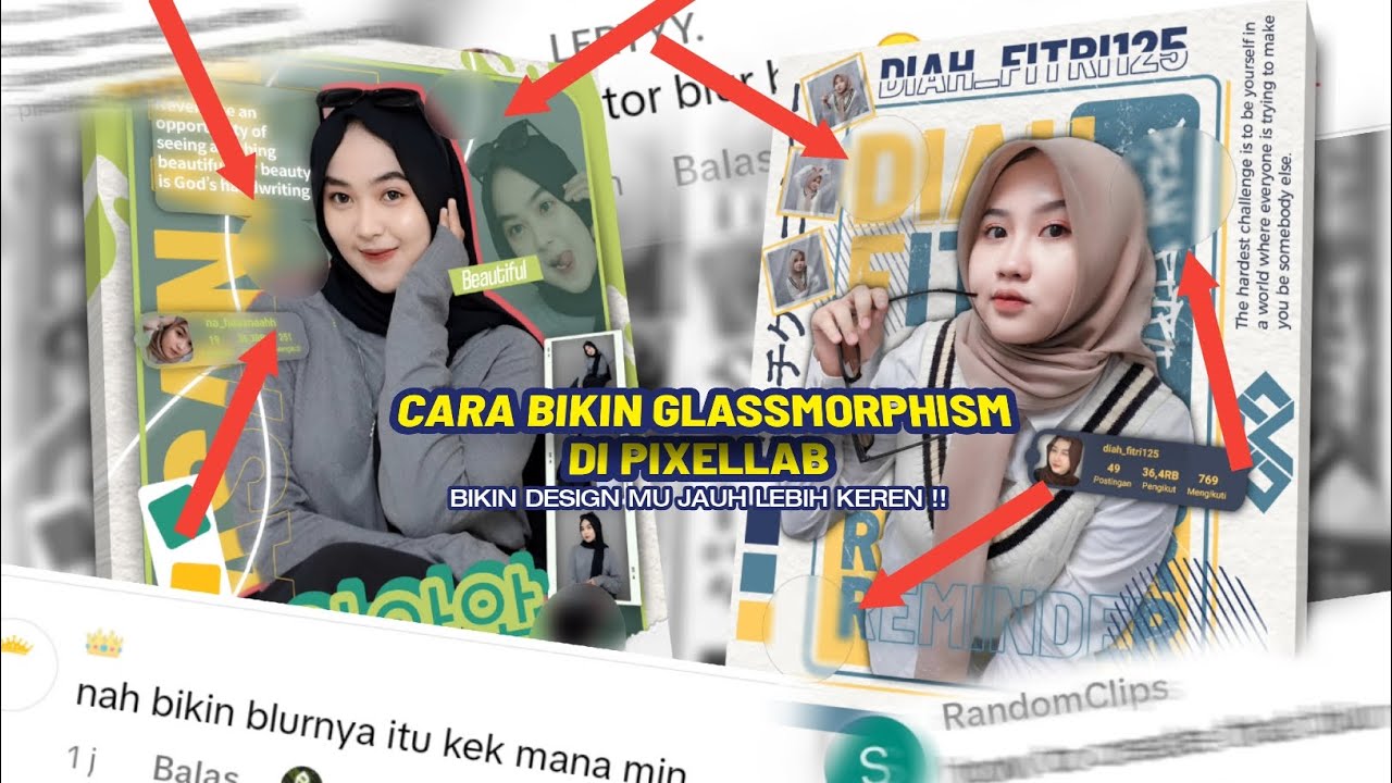 CARA BUAT EFEK BLUR/GLASSMORPHISM PADA DESIGN CUMAN PAKE PIXELLAB