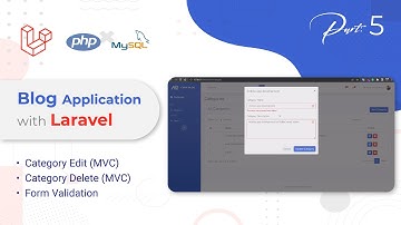Blog application with Laravel | category edit and delete by eloquent ORM | form validation (bangla)