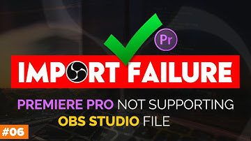 Premiere Pro importing OBS Studio file failure Fixed | Windows Tour | Pyarelal Arts |