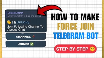 😳 Creating Force Join Telegram Bot With Step By Step