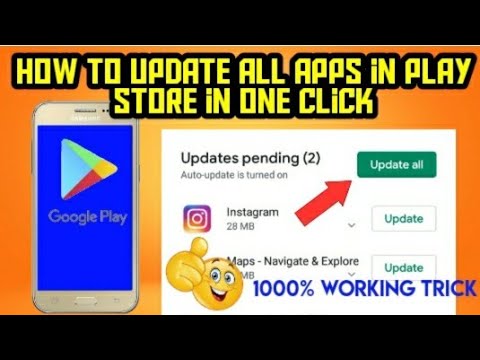 how to updates all apps in just one click | how to update all play ...