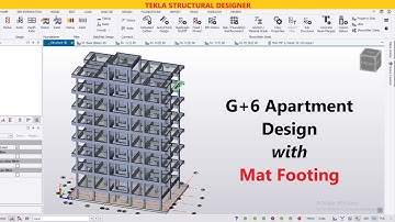 G+6 Apartment Structural Design in Tekla Structural Designer|| IS Code|| Mat Footing