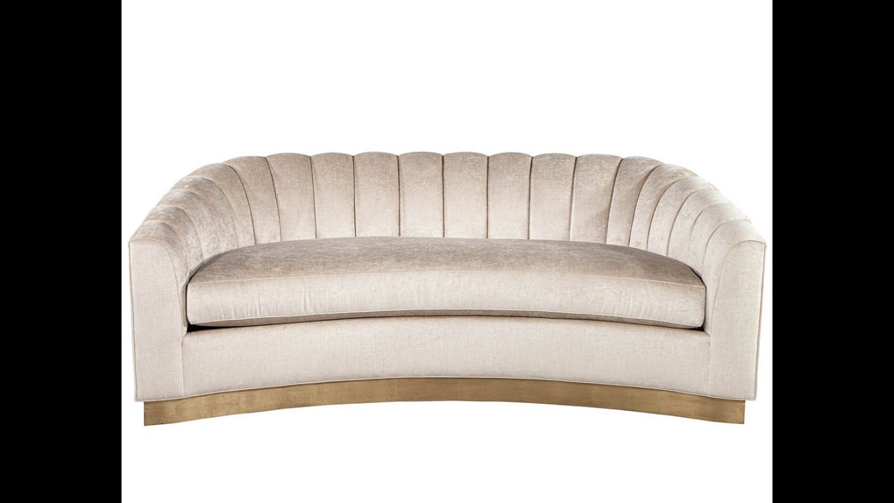 LR-3360 Custom Curved Channel Back Sofa by Carrocel