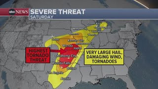 Tornados touch down in Texas and four other states