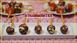 Chocolate Covered Strawberries With Biscuit Sticks いちごチョコ Diy Valentines Day Treats