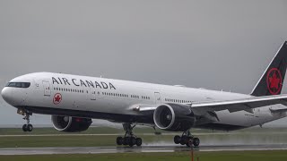 (4K) SPLENDID Bad Weather Arrivals | Plane Spotting at YVR