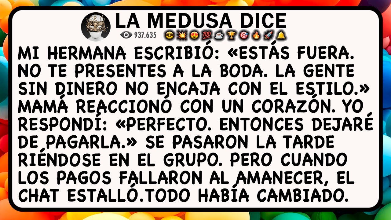 Mi Hermana Escribió: «Estás Fuera. No Te Presentes A La Boda. La Gente Sin Dinero No Encaja Con El
