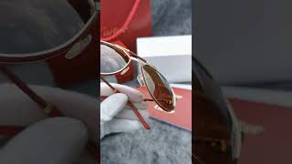 نظارة كارتييه بريمير جلد عنابي  PREMIÈRE DE CARTIER SUNGLASSES