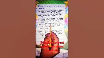 Solution Solute Solvent #solution #solvent #solute #aqueous #reels #shortvideo #viral