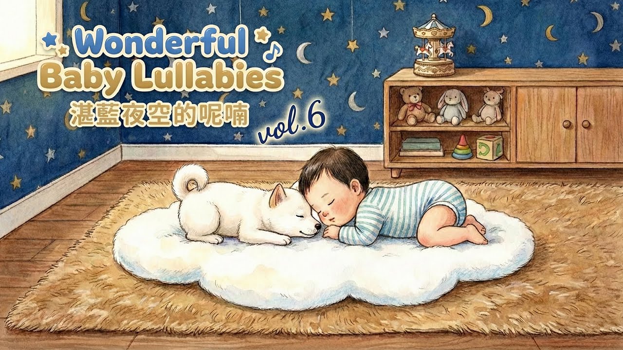 寶寶音樂 ( Vol 6 ) - 2小時 寶寶安撫搖籃曲 💤 讓寶寶秒睡的魔法音樂盒 | 湛藍夜空的呢喃 | 深度放鬆水晶音樂 | 停止哭鬧