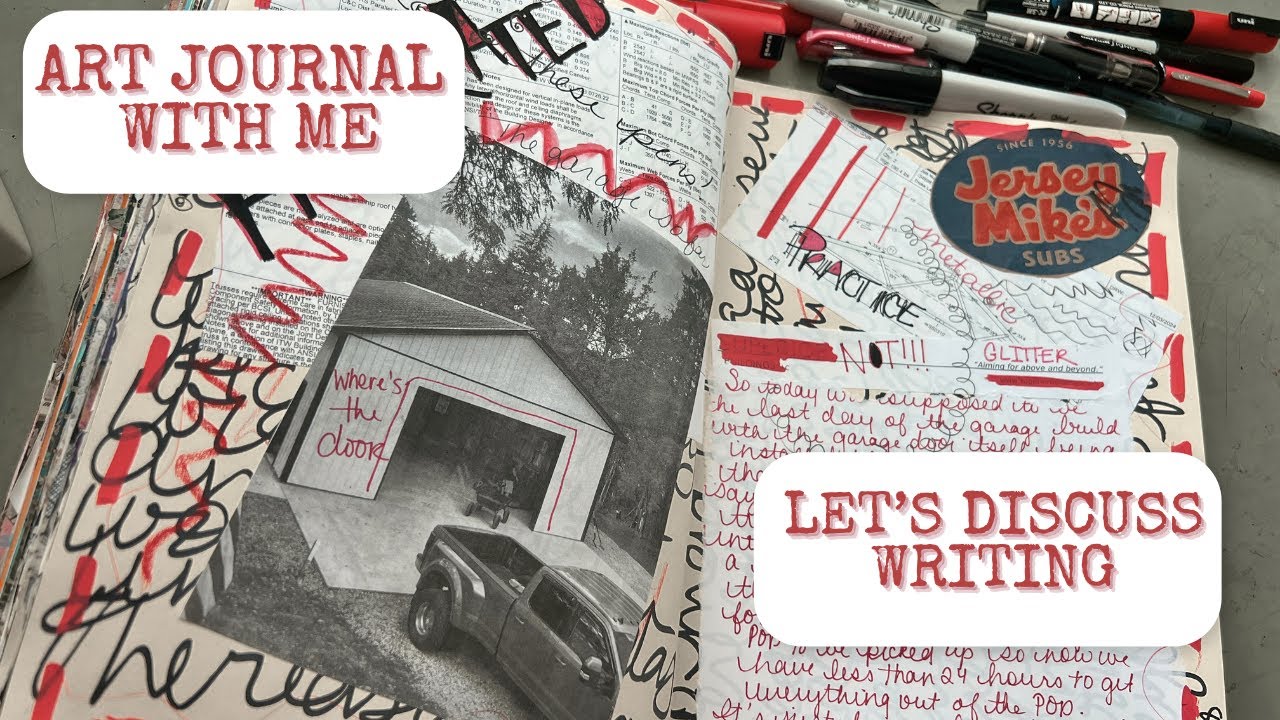 Art Journal With Me|Collage Soup - Writing