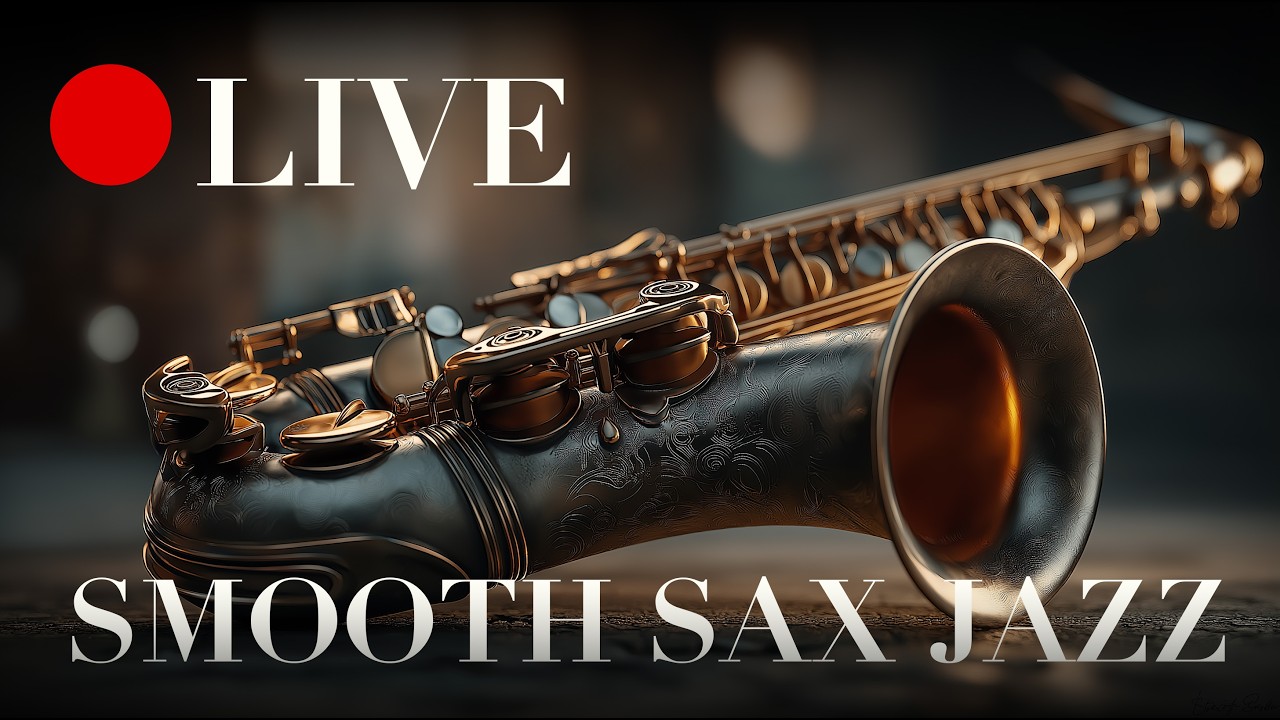 🔴 LIVE Cozy Smooth Sax Jazz 🎷 Relaxing Cafe Lounge Music for Study, Work & Relaxation | 24/7