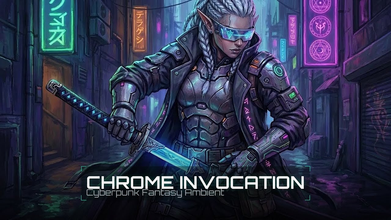 Watch Chrome Invocation | Cyberpunk Fantasy Ambient | 2 Hours on YouTube Watch Chrome Invocation | Cyberpunk Fantasy Ambient | 2 Hours on YouTube