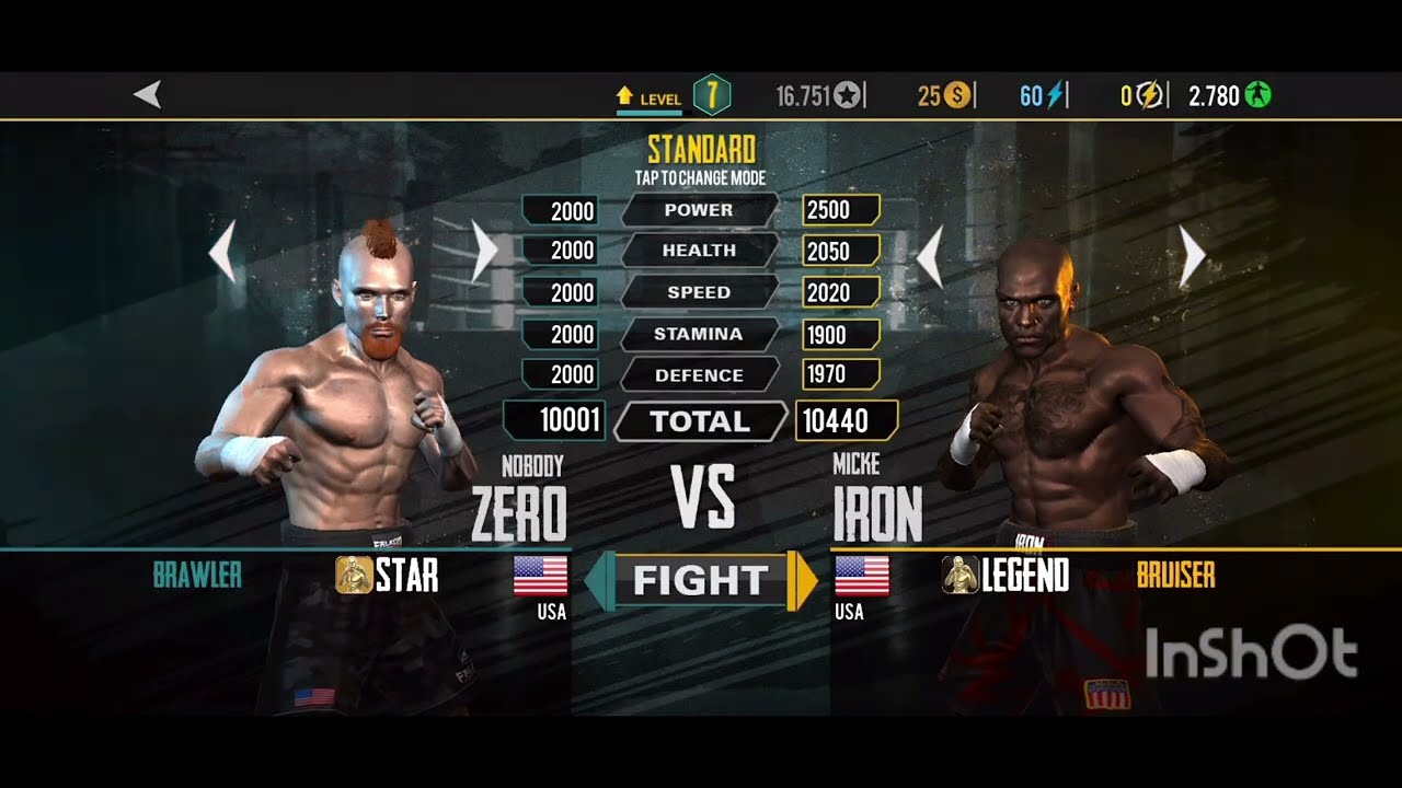 Bare knuckle Boxing Standard Quick Fight Mode VS MICKE IRON(LEGEND) with his full stats 