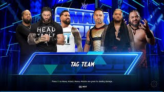 The Bloodline Vs Solo Sikoa, Tama Tonga & Jacob Fatu - Tag Team Match | SmackDown | WWE 2k24