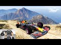 Redbull f1 car vs mountain  logitechg29 gameplay  f1 car drag race  gtav  f1 highlights