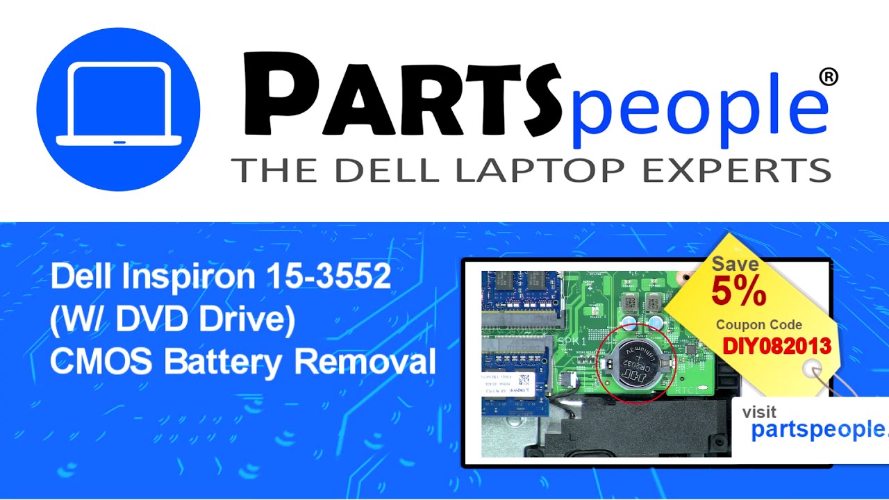 Dell Inspiron 15 3552 W DVD Drive P47F003 CMOS Battery Replacement dell-inspiron-15-3552-w-dvd-drive-p47f003-cmos-battery-replacement