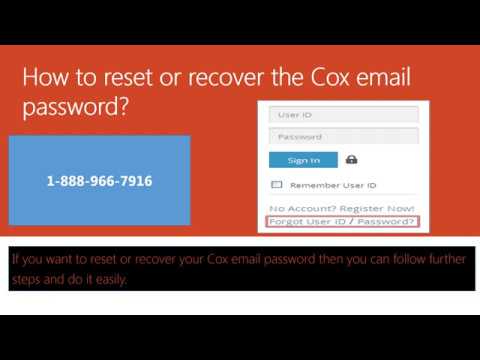 How to reset or recover the Cox email