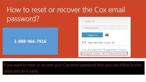 How to reset or recover the Cox email