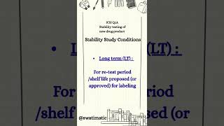 Long term stability study // ICH Q1A #guidelines #interview