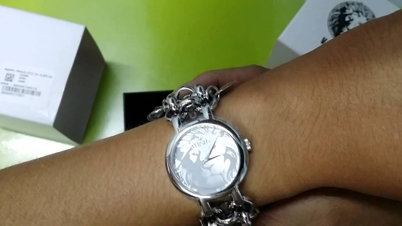 video Versus by Versace Women’s SGO010013 Agadir Analog Display Japanese Quartz Silver Watch