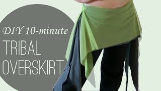 DIY Tribal Overskirt / Hip Skirt in 10 Minutes or Less!