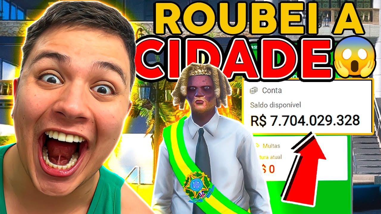 ROUBEl 7 BILHÕES da CIDADE 😱 GTA RP (Paulinho o LOKO)