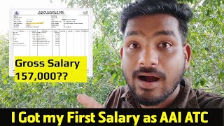 AAI ATC SALARY SLIP | SALARY AS ATC TRAINEE 😍 | ATCO ARIF