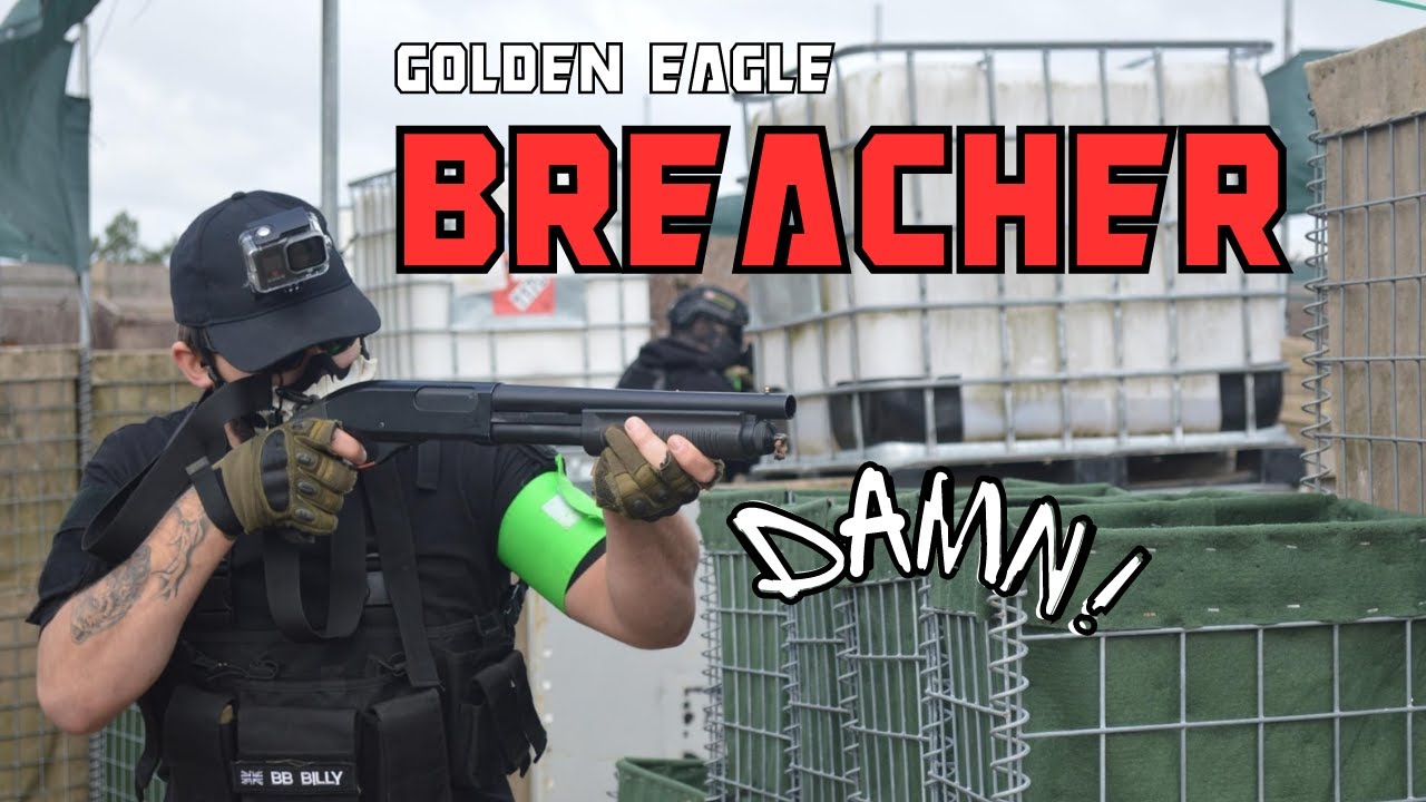 AIRSOFT SHOTGUN clears the field! / Golden Eagle Breacher