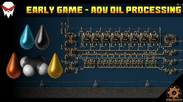 Factorio: Advanced Oil Processing T2 Blueprint - Early Game (Space Age DLC)