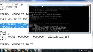 CISCO TUTORIAL - VRRP (VIRTUAL ROUTER REDUNDANCY PROTOCOL)